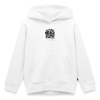 Éclat doré et confettis glamour - Sweat Premium à capuche enfant bio - blanc - Devant - AI Model Kid Female (0cm)