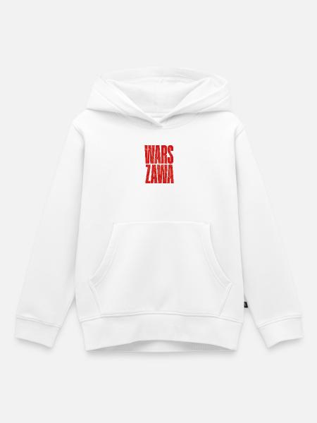 Warszawa Schriftzug mit Stadtplan-Muster - Kinder Premium Organic Hoodie - Weiß