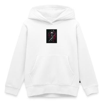 Heavy Metal 18 - Sweat Premium à capuche enfant bio - blanc - Devant - AI Model Kid Female (0cm)