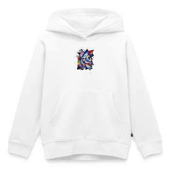 Graffiti - Sweat Premium à capuche enfant bio - blanc - Devant - AI Model Kid Female (0cm)