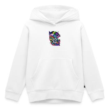 Graffiti - Sweat Premium à capuche enfant bio - blanc - Devant - AI Model Kid Female (0cm)