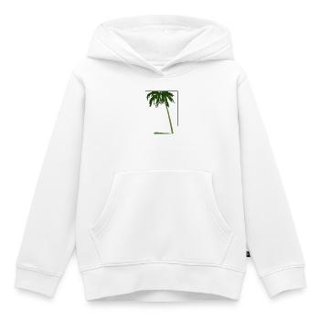 Palmier dans le cadre | palmier dans le cadre - Sweat Premium à capuche enfant bio - blanc - Devant - AI Model Kid Female (0cm)