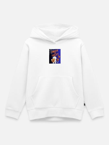 Trick oder Treat Mumie Kürbis - Kinder Premium Organic Hoodie - Weiß