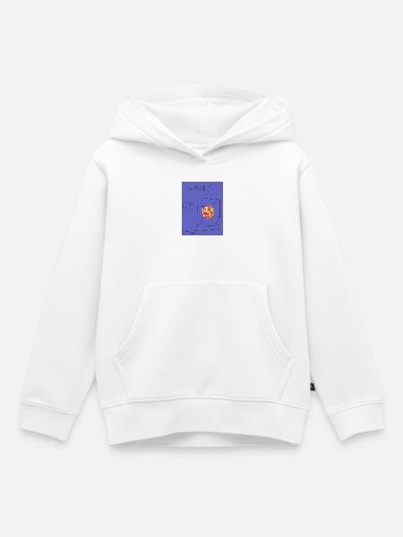 Kubische Flammengrafik - Kinder Premium Organic Hoodie - Weiß