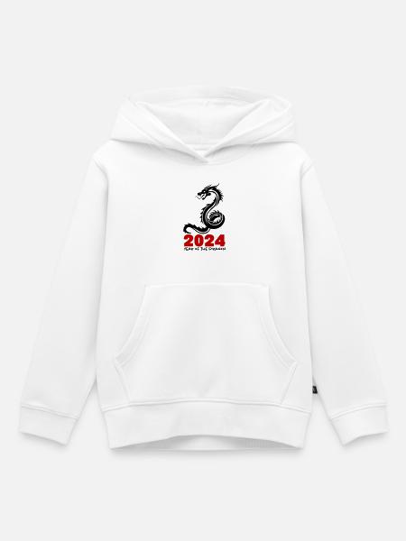 2024 - Kinder Premium Organic Hoodie - Weiß