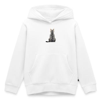 Ägyptische Mau-Katze - Kinder Premium Organic Hoodie - Weiß - Vorne - AI Model Kid Female (0cm)