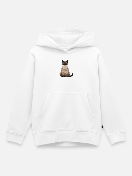 Siamkatze - Kinder Premium Organic Hoodie - Weiß