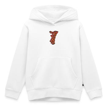 Alsace region Pretzel Blason - Kids Premium Organic Hoodie - white - Front - AI Model Kid Female (0cm)