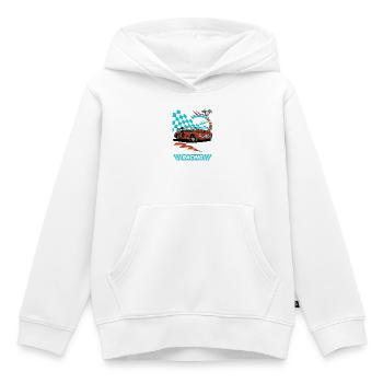Oldtimer Rennwagen Flitzer Illustration - Kinder Premium Organic Hoodie - Weiß - Vorne - AI Model Kid Female (0cm)