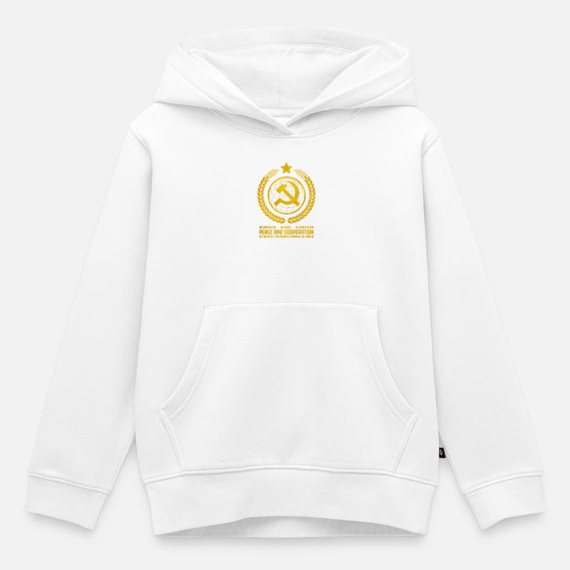 L’internationalisme communiste - Sweat Premium à capuche enfant bio - blanc