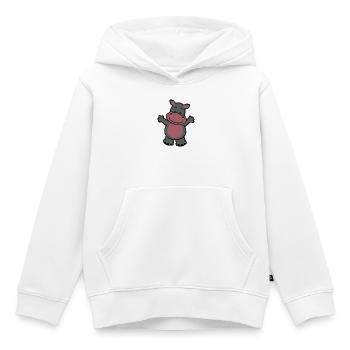 Cuddly hippopotamus - Kids Premium Organic Hoodie - white - Front - AI Model Kid Female (0cm)