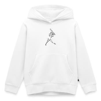 Cricketer - Sweat Premium à capuche enfant bio - blanc - Devant - AI Model Kid Female (0cm)