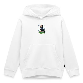 Fantastic Steampunk Raven - Kids Premium Organic Hoodie - white - Front - AI Model Kid Female (0cm)