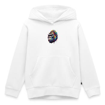 Gorilla - Kinder Premium Organic Hoodie - Weiß - Vorne - AI Model Kid Female (0cm)