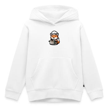 Culinary Kit: The Foxy Chef - Kids Premium Organic Hoodie - white - Front - AI Model Kid Female (0cm)