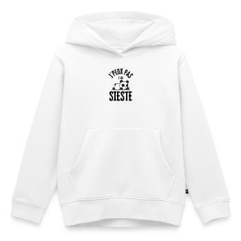 Je peux pas j ai sieste - Sweat Premium à capuche enfant bio - blanc - Devant - AI Model Kid Female (0cm)