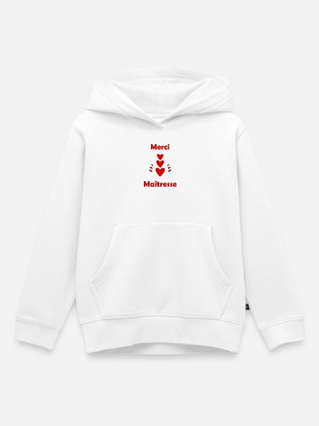 DANKE HERRIN - Kinder Premium Organic Hoodie - Weiß