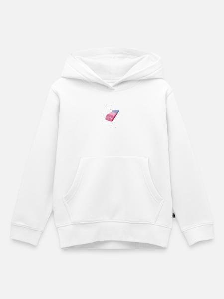 Eraser | Radiergummi - Kinder Premium Organic Hoodie - Weiß
