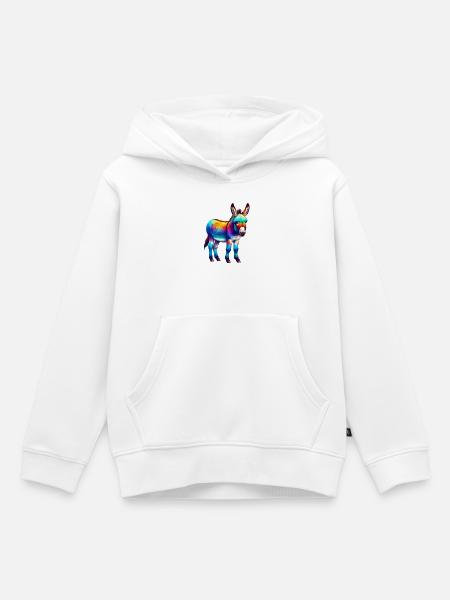 Esel-Maultier - Kinder Premium Organic Hoodie - Weiß