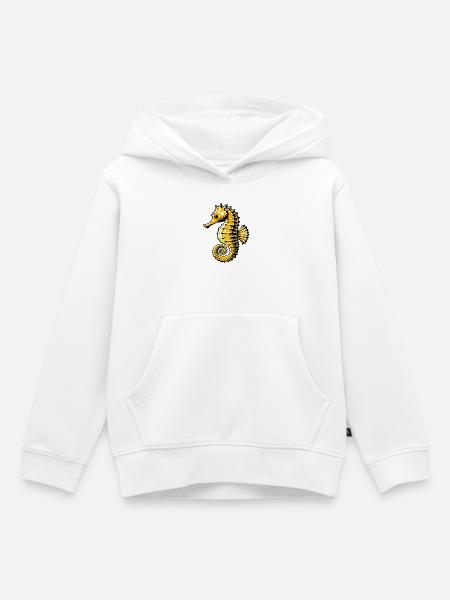 Seepferdchen - Kinder Premium Organic Hoodie - Weiß