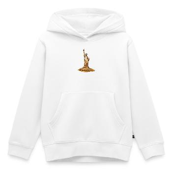 Statue de la torche dorée de la Liberté - Sweat Premium à capuche enfant bio - blanc - Devant - AI Model Kid Female (0cm)