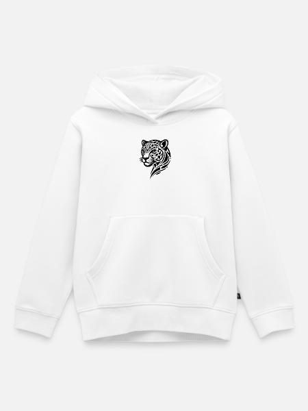 Gepard - Kinder Premium Organic Hoodie - Weiß