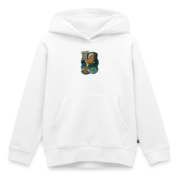 Poussée hors de la cuvette Toilette Toilette Drôle - Sweat Premium à capuche enfant bio - blanc - Devant - AI Model Kid Female (0cm)
