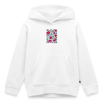 Lebendige Blumen - Kinder Premium Organic Hoodie - Weiß - Vorne - AI Model Kid Female (0cm)