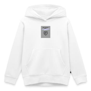 Motivational symbol of protection pressure - Kids Premium Organic Hoodie - white - Front - AI Model Kid Female (0cm)