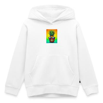 Ananas - Kinder Premium Organic Hoodie - Weiß - Vorne - AI Model Kid Female (0cm)