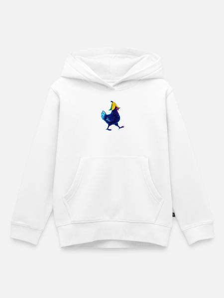 Hühnchen-Banane - Kinder Premium Organic Hoodie - Weiß