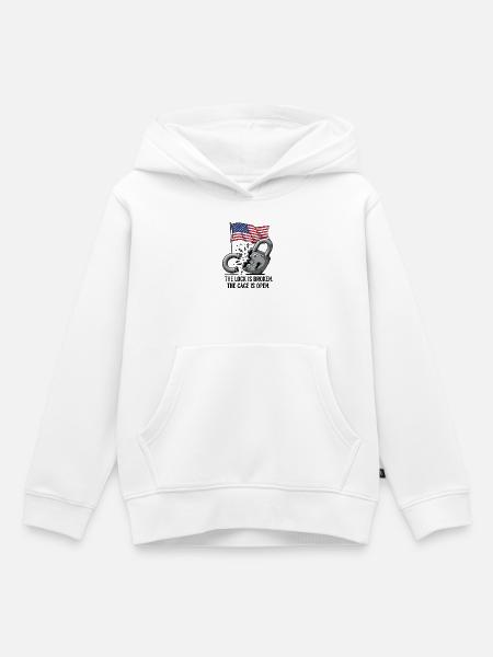 Der Käfig ist offen - Kinder Premium Organic Hoodie - Weiß