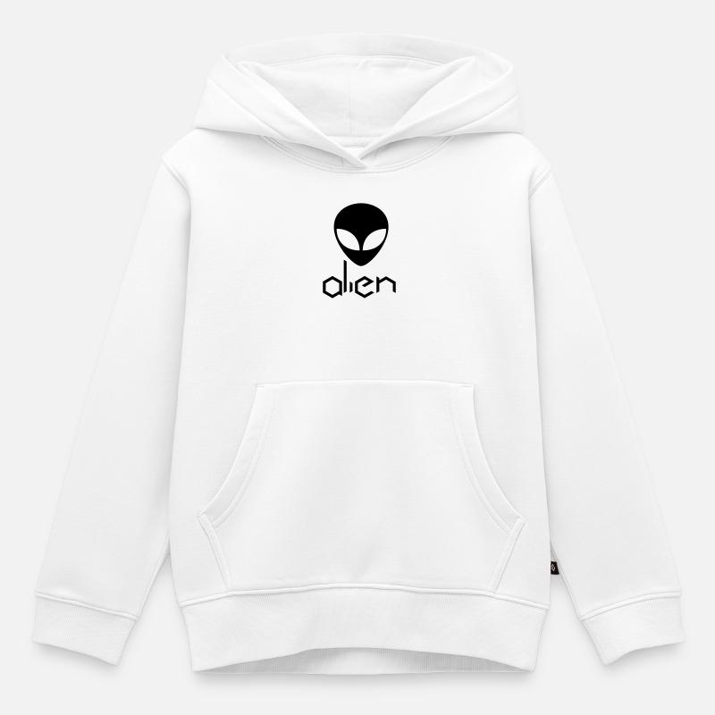 Étranger - Sweat Premium à capuche enfant bio - blanc
