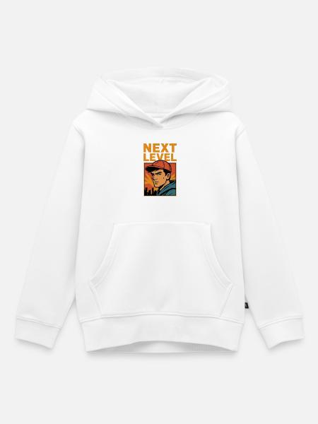 Next Level Retro Helden - Kinder Premium Organic Hoodie - Weiß