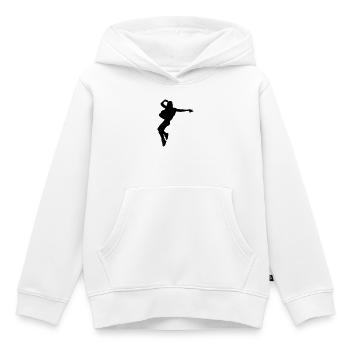 B-Girl Silhouette – Breakdance Style - Sweat Premium à capuche enfant bio - blanc - Devant - AI Model Kid Female (0cm)