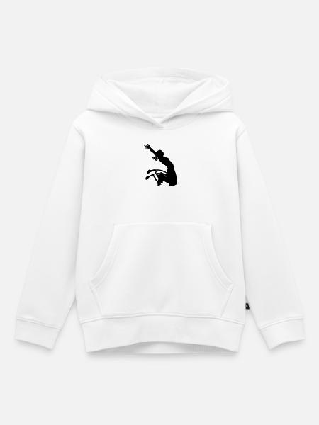 Sprung - Kinder Premium Organic Hoodie - Weiß