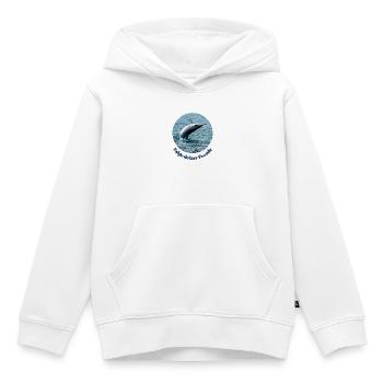 Pure joie de vivre – Jumping dolphin off Mauritius - Kids Premium Organic Hoodie - white - Front - AI Model Kid Female (0cm)