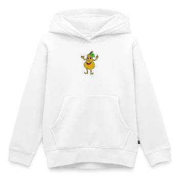Lustige Birne - Kinder Premium Organic Hoodie - Weiß - Vorne - AI Model Kid Female (0cm)