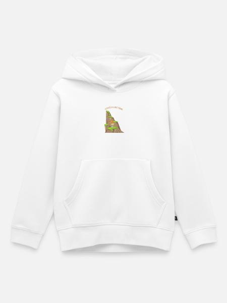 Kleiner Bär auf großer Tour - Kinder Premium Organic Hoodie - Weiß