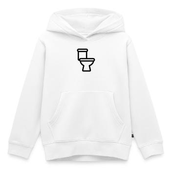 toilette - Sweat Premium à capuche enfant bio - blanc - Devant - AI Model Kid Female (0cm)