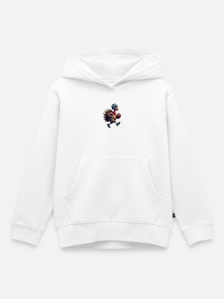 Thanksgiving Football Truthahn - Kinder Premium Organic Hoodie - Weiß