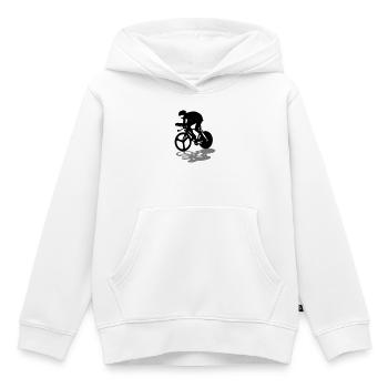 Coureur - Sweat Premium à capuche enfant bio - blanc - Devant - AI Model Kid Female (0cm)