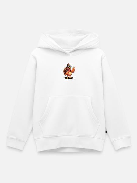 Thanksgiving Lustiger Thanksgiving Truthahn - Kinder Premium Organic Hoodie - Weiß