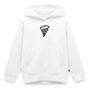 tornade - Sweat Premium à capuche enfant bio - blanc - Devant - AI Model Kid Female (0cm)