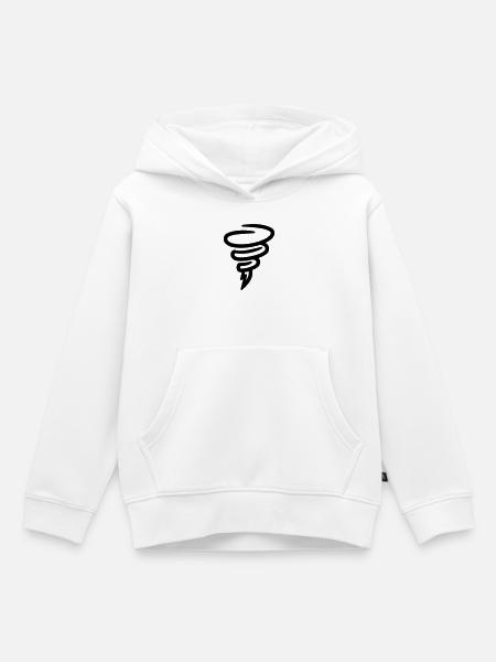 tornade - Sweat Premium à capuche enfant bio - blanc