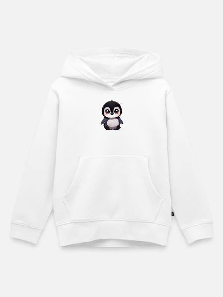 Süßer Pinguin Cartoon Tierchen Kuggerlaugen - Kinder Premium Organic Hoodie - Weiß