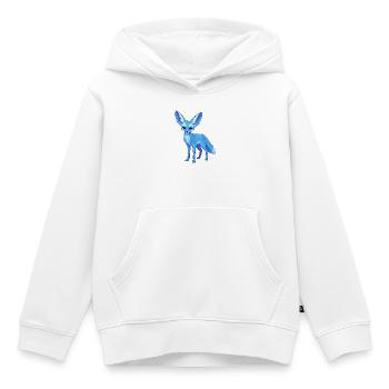 Blue Geometry Fox - Kids Premium Organic Hoodie - white - Front - AI Model Kid Female (0cm)