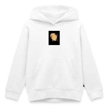 Samouraï Cheval Splatter Noir - Sweat Premium à capuche enfant bio - blanc - Devant - AI Model Kid Female (0cm)