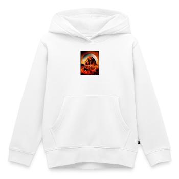 Roter Mondtempel Desert Sphere - Kinder Premium Organic Hoodie - Weiß - Vorne - AI Model Kid Female (0cm)