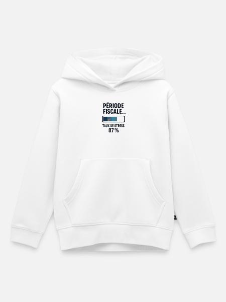 Geschäftszeitraum: langsames Laden, schneller Kaffee - Kinder Premium Organic Hoodie - Weiß
